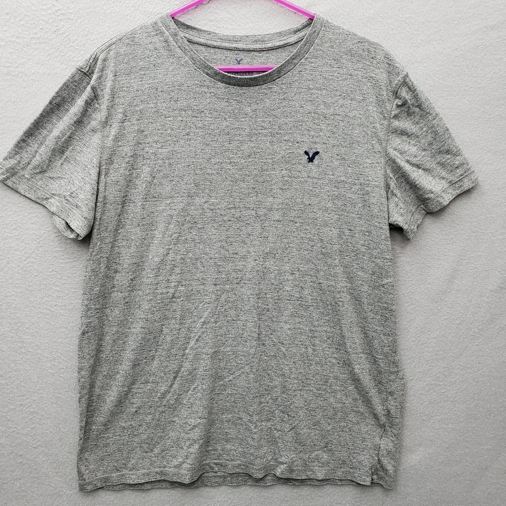 American Eagle Men's Legacy Tee Shirt Bird Logo Gray Minimalist Casual Basic L